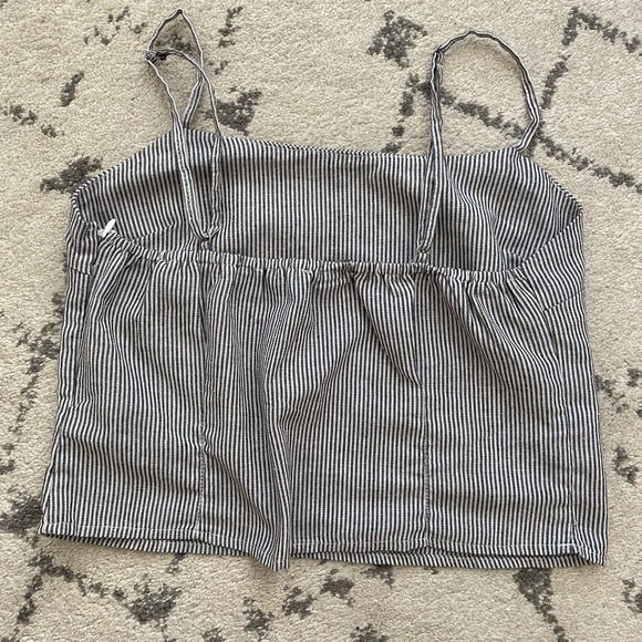 grey white stripe tank top (brandy) - Picture 2 of 3